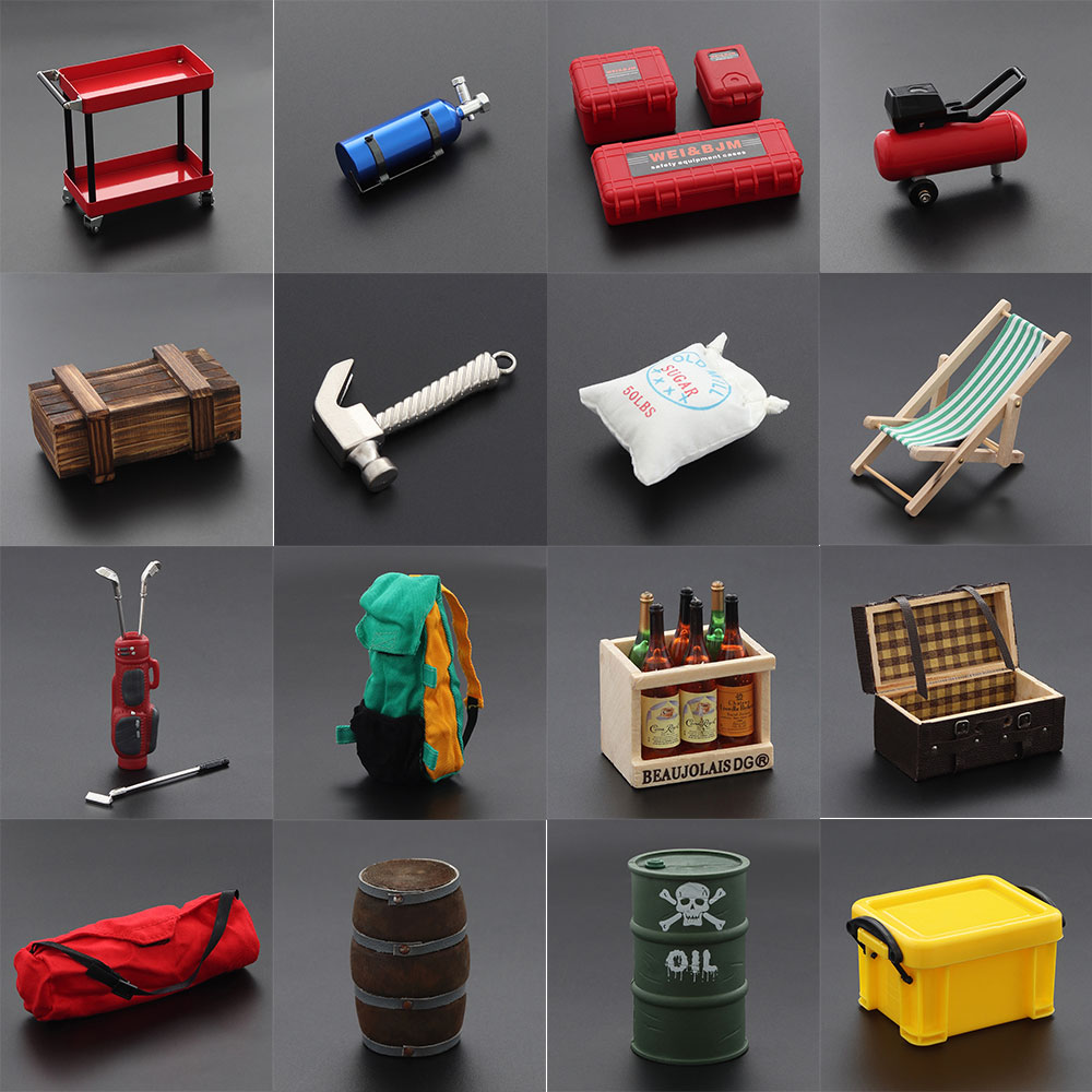 Rc Hobby Tools - 1/10 Scale โลหะอุปกรณ์ตกแต่งทรายบันไดการใช้ถังเครื่องมือโรงรถสําหรับ RC Crawler รถ