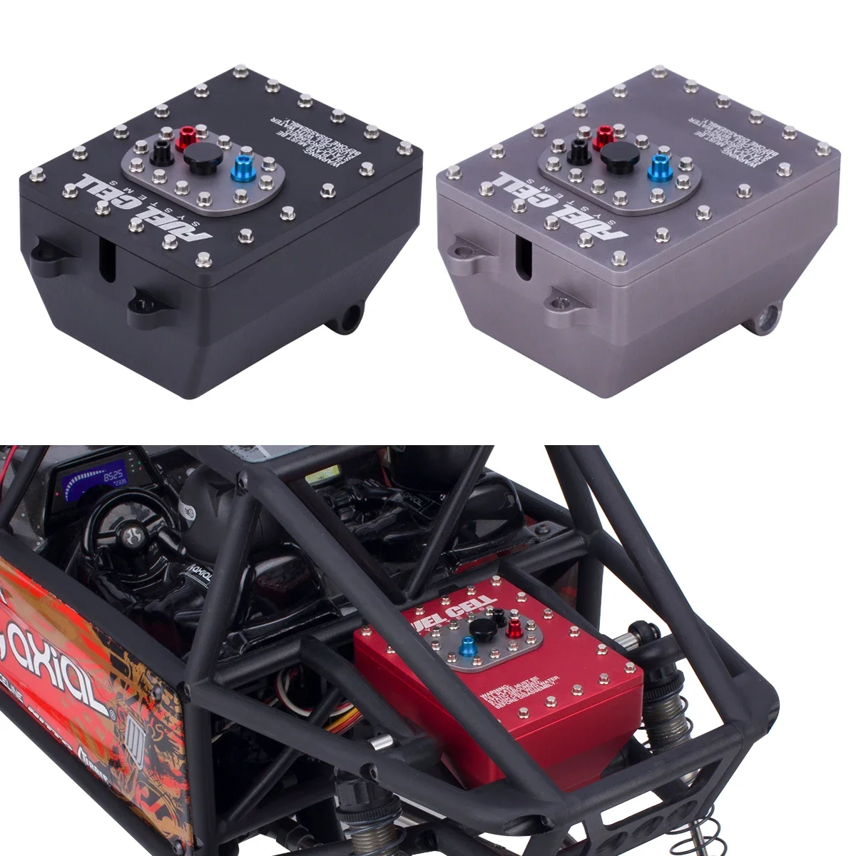 Rc Hobby Tools - 1 ชิ้นอลูมิเนียม 1/10 Scale การใช้เซลล์ตัวรับสัญญาณกล่องจําลองการใช้ถัง RC