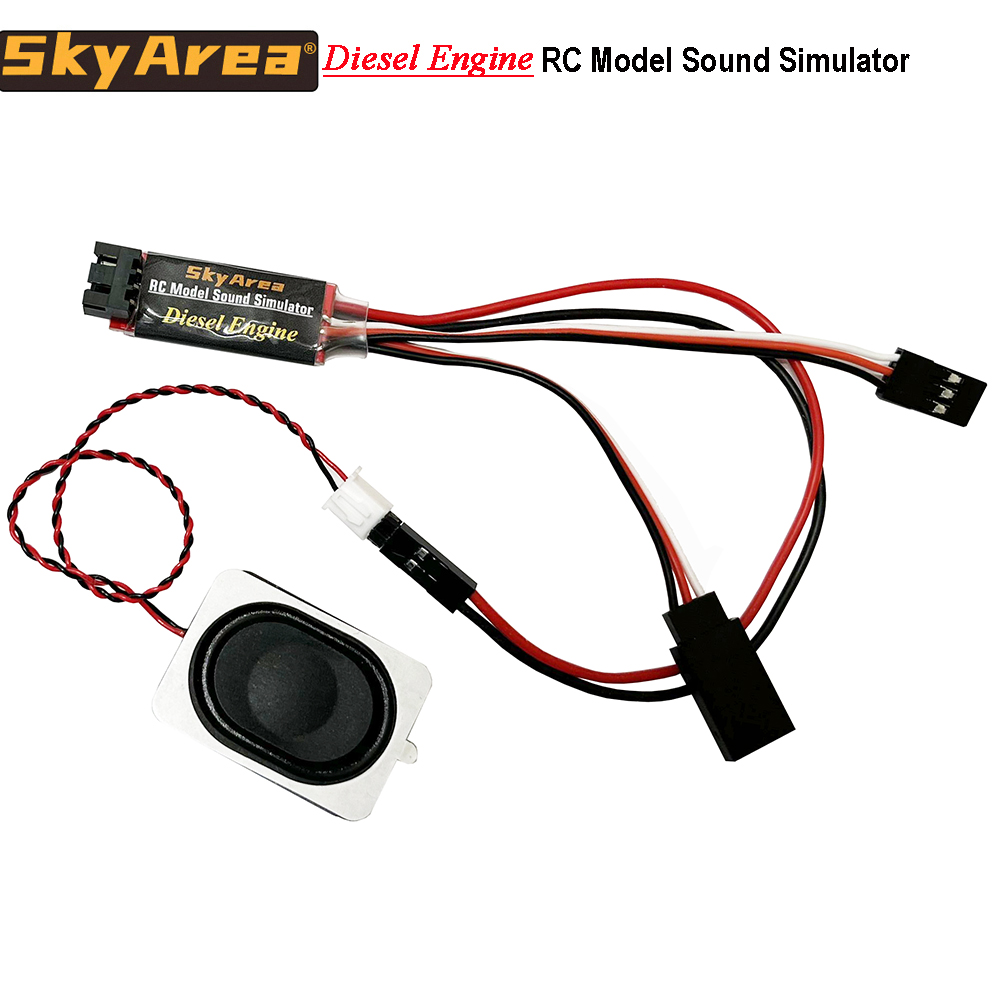 Rc Hobby Engine - RC ดีเซลเครื่องยนต์โมดูลเสียงจําลอง 2W ลําโพงสําหรับรีโมทคอนโทรลรถก่อสร้างคอนเทนเนอร์รถบรรทุกรุ่นรถขุด