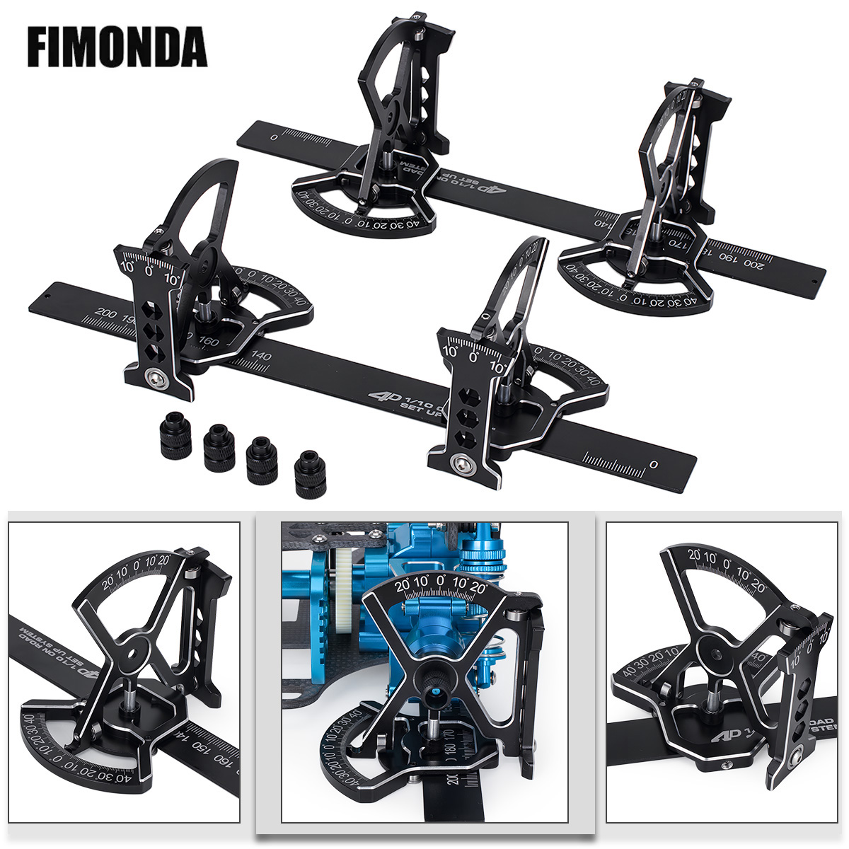 Rc Hobby Tools - ชุดเครื่องมือติดตั้งระบบแชสซีอะลูมิเนียม 4D สำหรับรถบังคับวิทยุ 1:10 ON ROAD