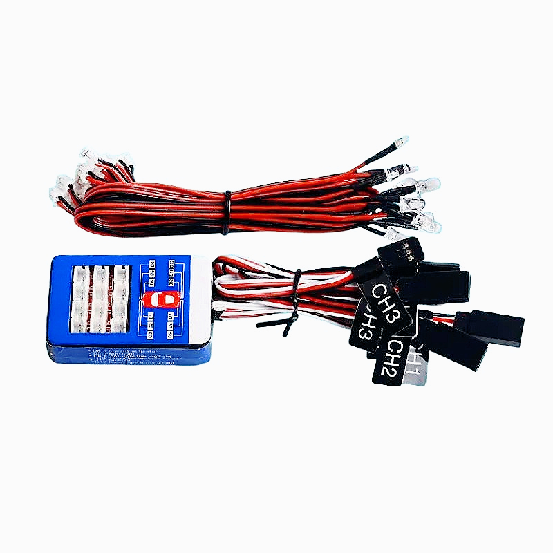 Led Light Kit Rc - ชุดไฟ LED 12 ดวงสำหรับรถบังคับวิทยุ Tamiya ควบคุมการเลี้ยวได้สามทาง