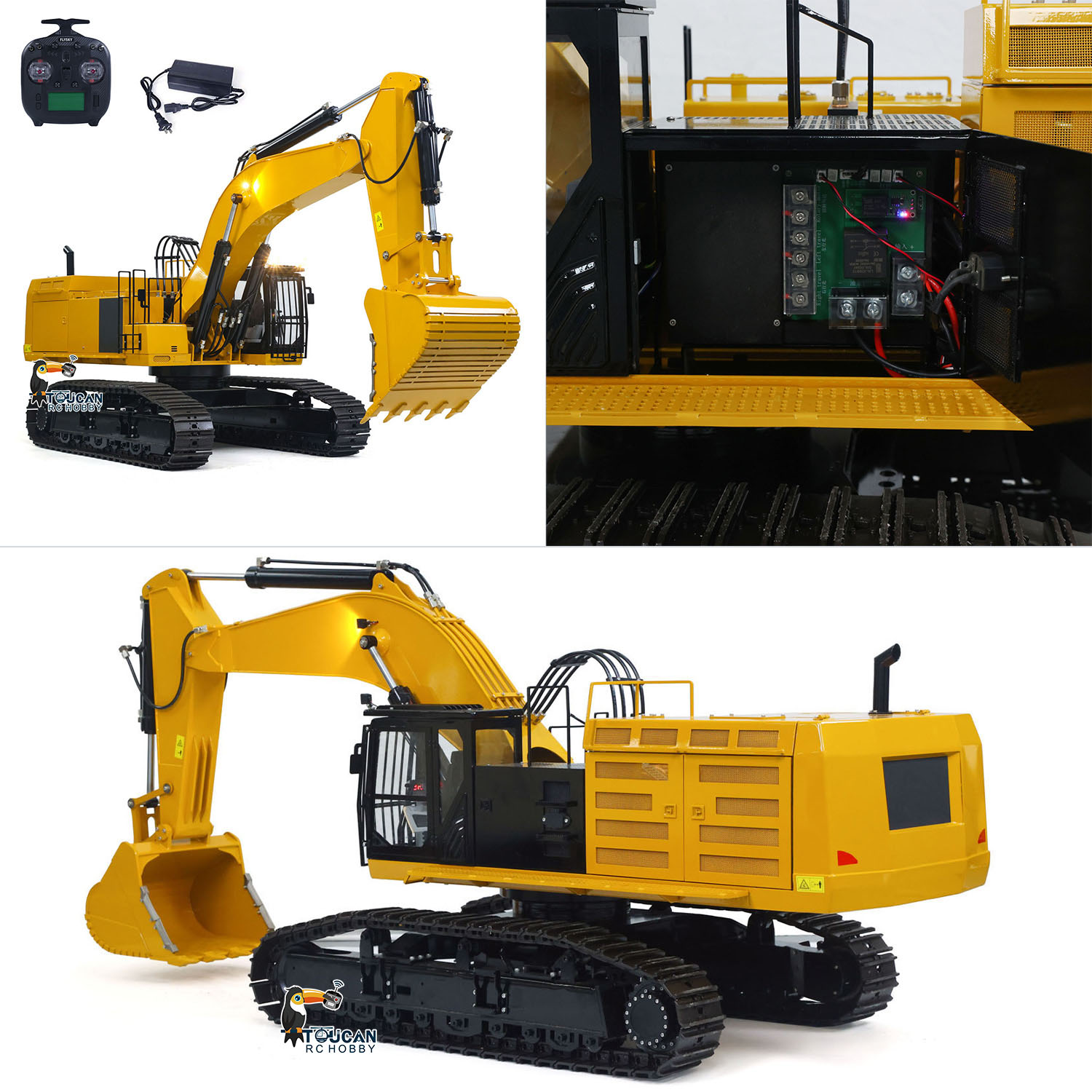 รถขุดไฮดรอลิกโลหะ RC ขนาด 1/8  - Rc Excavator Hobby บทวิจารณ์และราคา