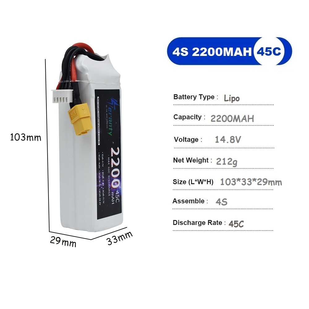 4S LiPo แบตเตอรี่ 14.8V 1500 m - Lipo Battery 4S บทวิจารณ์และราคา