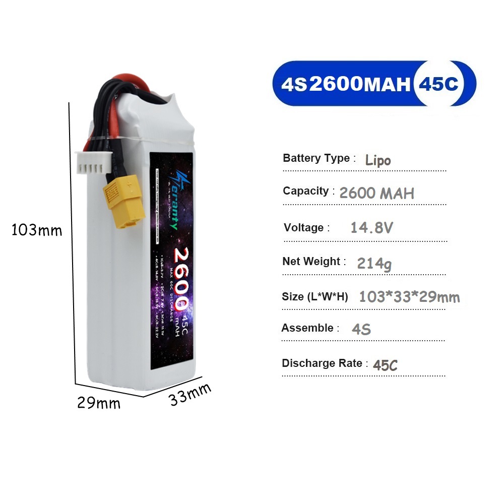 4S LiPo แบตเตอรี่ 14.8V 1500 m - Lipo Battery 4S บทวิจารณ์และราคา