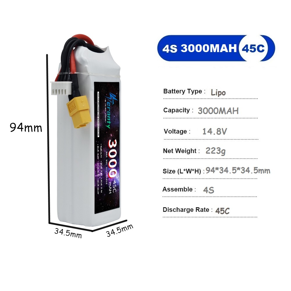 4S LiPo แบตเตอรี่ 14.8V 1500 m - Lipo Battery 4S บทวิจารณ์และราคา