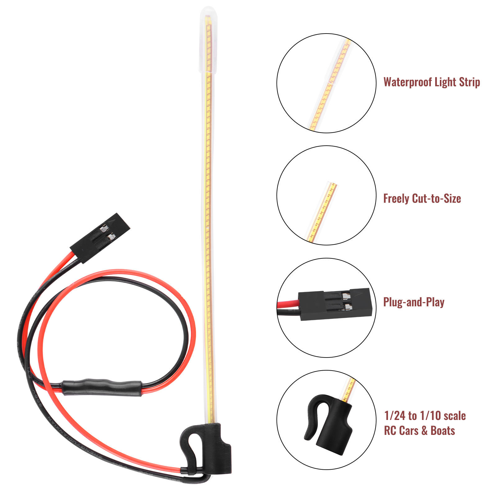 ไฟเสาอากาศ LED RC แบบยืดหยุ่น  - Led Light Kit Rc บทวิจารณ์และราคา