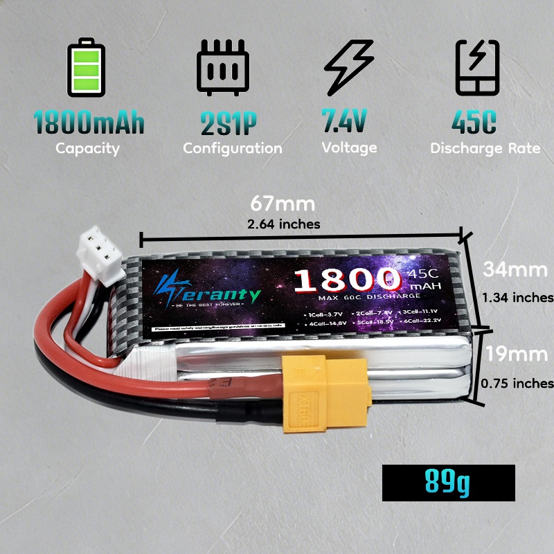 TERANTY 2S 3S 4S 1800mAh แบตเต - Lipo Battery 4S บทวิจารณ์และราคา