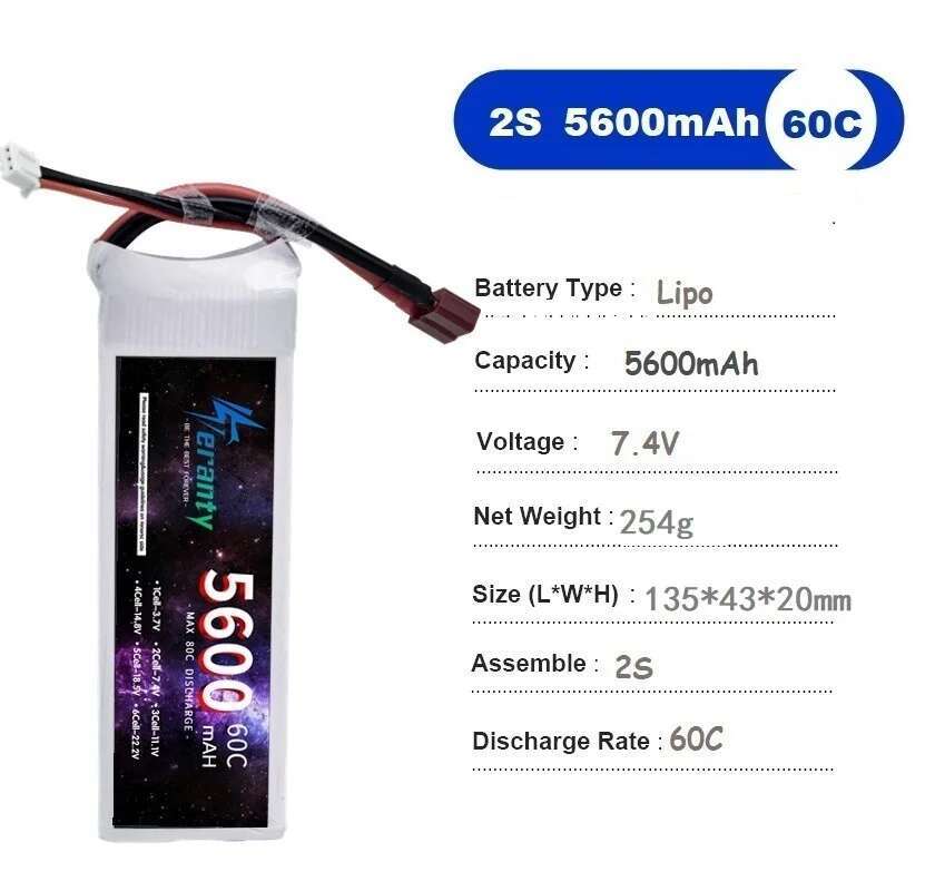 TERANTY 5600MAH 60C 2S 3S 4S 6 - Lipo Battery 4S บทวิจารณ์และราคา