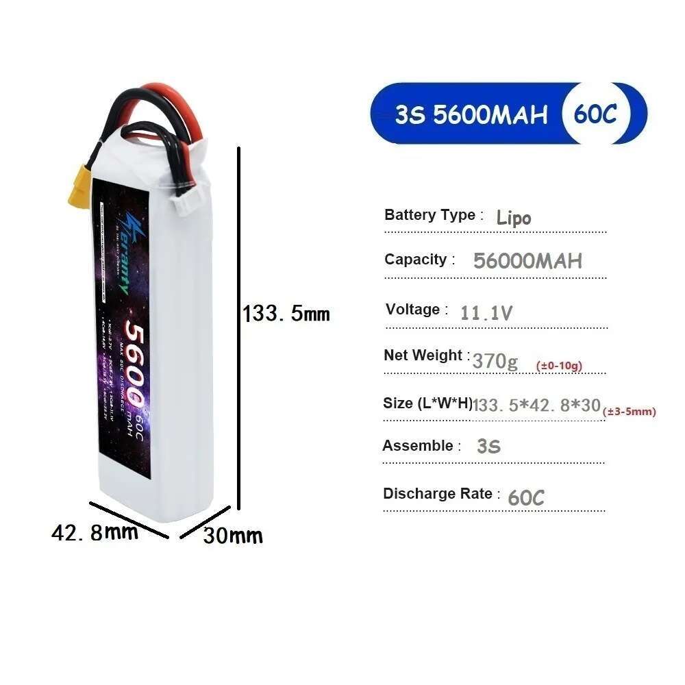 TERANTY 5600MAH 60C 2S 3S 4S 6 - Lipo Battery 4S บทวิจารณ์และราคา
