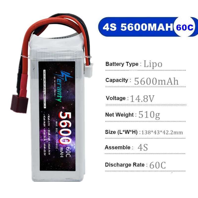 TERANTY 5600MAH 60C 2S 3S 4S 6 - Lipo Battery 4S บทวิจารณ์และราคา