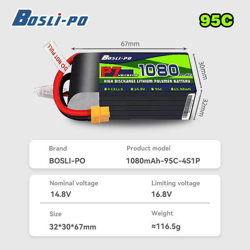 แบตเตอรี่ Boslipo P7 4S LiPo ค - Lipo Battery 4S บทวิจารณ์และราคา