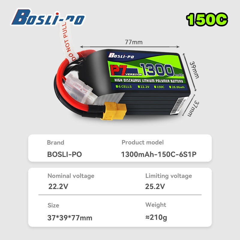 แบตเตอรี่ Boslipo P7 1300mAh 1 - Lipo Battery 4S บทวิจารณ์และราคา